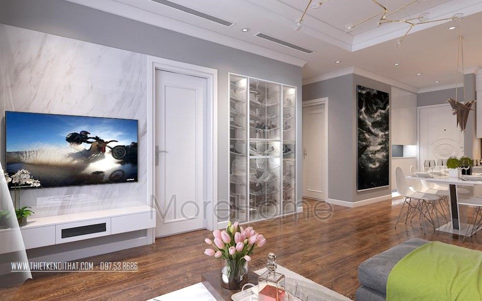 Thiết kế nội thất phòng khách chung cư Park Hill